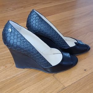Calvin Klein Qammie Peep Toe Wedge